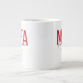 Grande Tasse Diplômé Rouge Noir Date Nom Degré MFA Giant Coff (Devant)