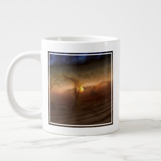 Grande Tasse Disques De Matériel De Forme Planète Circulant Les (Gauche)