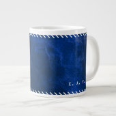 Grande Tasse Distressed Stitched Blue Leather Look Archivist (Devant droit)