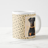 Grande Tasse Doberman Pinscher Peinture non découpée Art origin (Devant droit)