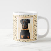 Grande Tasse Doberman Pinscher Peinture non découpée Art origin (Droite)