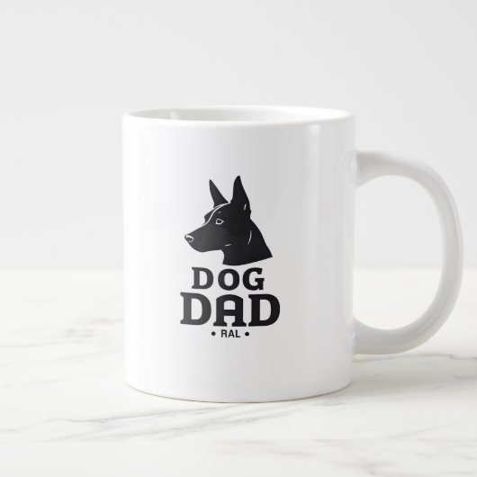 Grande Tasse Dog Dad Gifts for Him – Funny & Custom Gea (Droite)