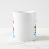 Grande Tasse Dog Laying on Easter Eggs (Devant)