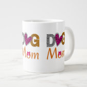Grande Tasse Dog Mom Leopard Print/Trending Dog  Lover Gift (Devant droit)