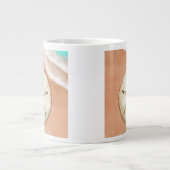 Grande Tasse Dollar de sable d'aquarelle sur la plage (Devant)