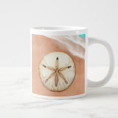 Grande Tasse Dollar de sable d'aquarelle sur la plage (Droite)