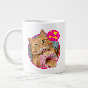 Grande Tasse Donateur mangeant des chats