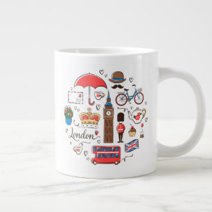 Grande Tasse Doodles de Londres