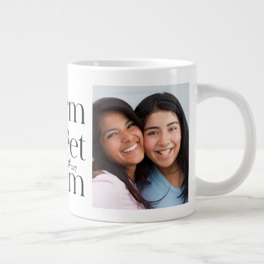 Grande Tasse Dorm Sweet Dorm Two Photo noir et blanc (Droite)