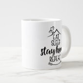 Grande Tasse Dormir à la maison Répéter (Devant droit)