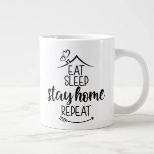 Grande Tasse Dormir à la maison Répéter