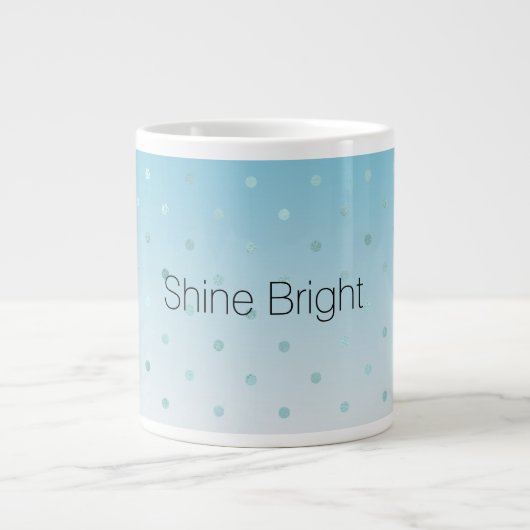 Grande Tasse Dots Glam Ombre Aqua (Devant)