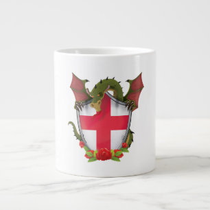 Grande Tasse Dragon d'Angleterre et bouclier du drapeau anglais