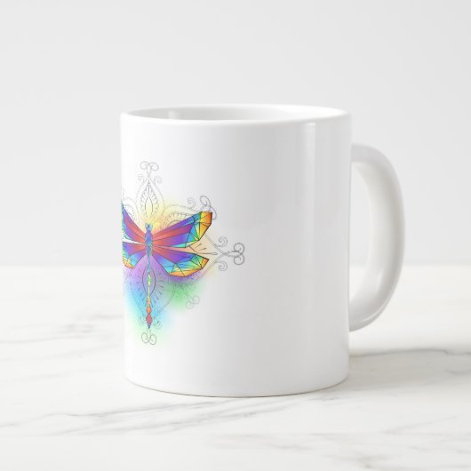 Grande Tasse Dragonfly en arc-en-ciel (Devant droit)