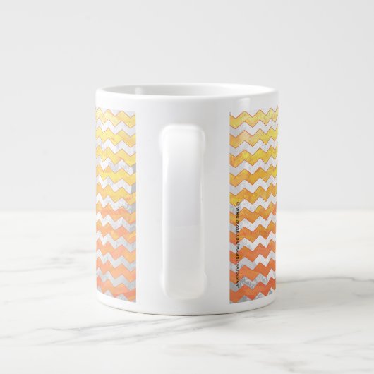 Grande Tasse Dragons Oeil Orange Chevron Motif (Dos)