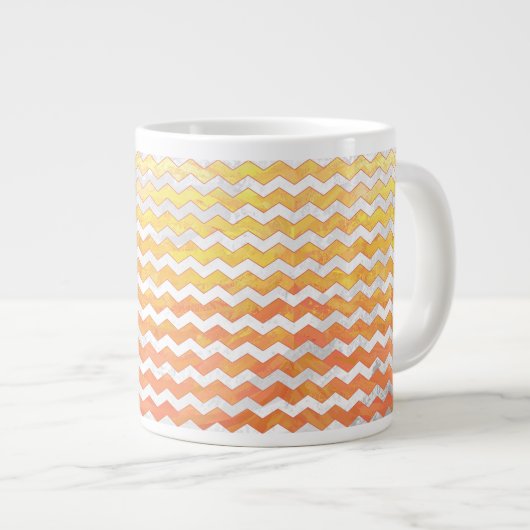 Grande Tasse Dragons Oeil Orange Chevron Motif (Devant droit)