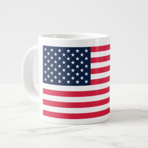 Grande Tasse Drapeau américain 50 étoiles : vieilles étoiles de