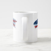 Grande Tasse Drapeau américain à pinceau patriotique (Dos)