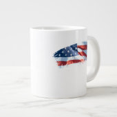 Grande Tasse Drapeau américain à pinceau patriotique (Devant droit)