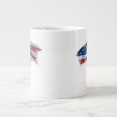 Grande Tasse Drapeau américain à pinceau patriotique (Devant)