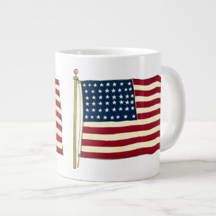 Grande Tasse Drapeau américain patriotique vintage, Quatre juil