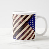 Grande Tasse Drapeau américain Vintage Grunge (Droite)
