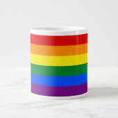 Grande Tasse Drapeau arc-en-ciel 6 bandes LGBT Gay pride (Devant)