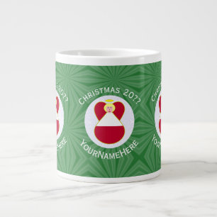 Grande Tasse Drapeau autrichien Ange de Noël personnalisé