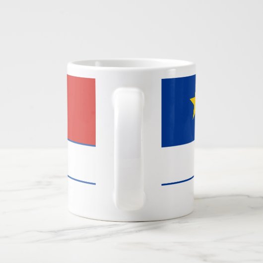 Grande Tasse Drapeau canadien acadien de Chiac Nom (Dos)