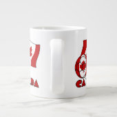 Grande Tasse Drapeau canadien avec balle de football (Dos)