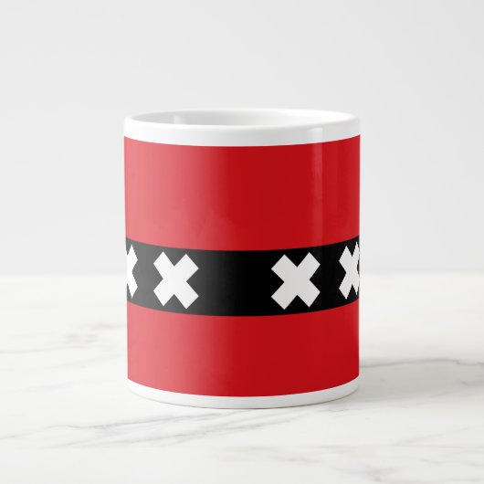 Grande Tasse Drapeau d'Amsterdam, Pays-Bas (Devant)