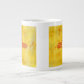 Grande Tasse Drapeau d'aquarelle du Nouveau-Mexique (Devant)