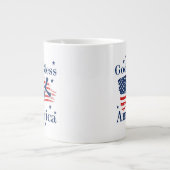 Grande Tasse Drapeau de Dieu béni America USA (Devant)