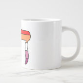 Grande Tasse Drapeau de fierté lesbienne Chai (Droite)