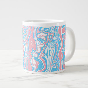 Grande Tasse Drapeau de fierté trans Trippsy Boho Groovy Bandes