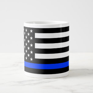 Grande Tasse Drapeau de la police Thin Blue Line