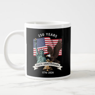 Grande Tasse Drapeau de l'aigle de la statue de la liberté pour