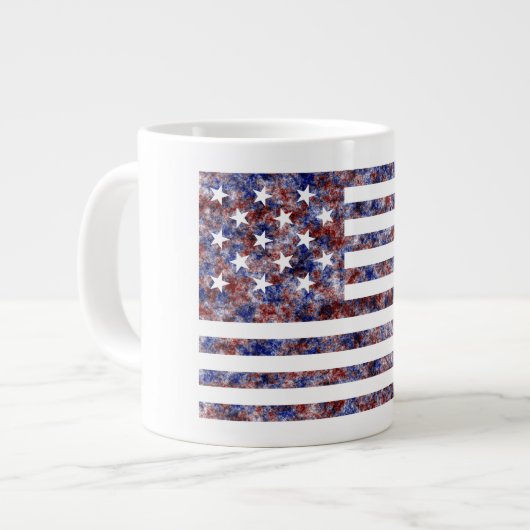 Grande Tasse Drapeau de l'Amérique avec une bannière étoilée co (Devant gauche)