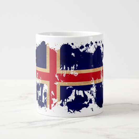 Grande Tasse Drapeau de l'Islande (Devant)