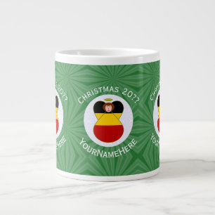 Grande Tasse Drapeau de Noël personnalisé de l'ange allemand