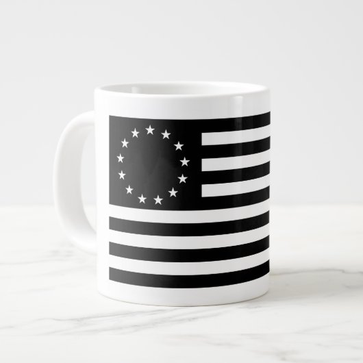 Grande Tasse Drapeau Manga, Betsy Ross ou Drapeau Cercle Améric (Devant gauche)