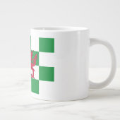 Grande Tasse Drapeau mystique de dragon celtique rouge du Pays  (Droite)