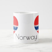Grande Tasse Drapeau norvégien I Heart Norway (Devant)