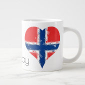 Grande Tasse Drapeau norvégien I Heart Norway (Droite)