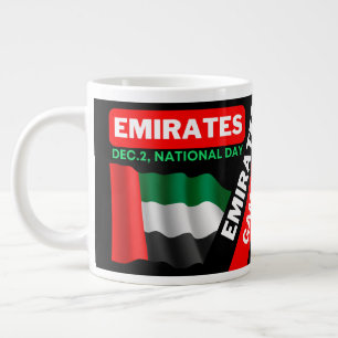Grande Tasse Drapeau Personnalisé Patriotique Émirats Arabes Un