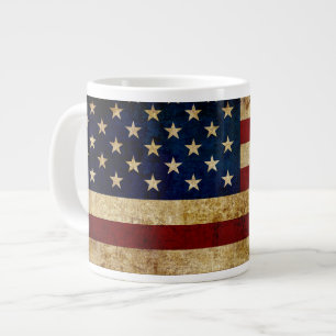 Grande Tasse Drapeau USA / Grunged