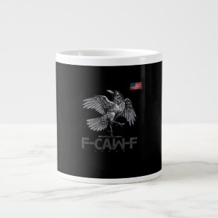 Grande Tasse Drapeau vintage F-Caw-F Vache Oiseau Drôle USA Hum