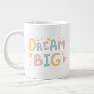 Grande Tasse Dream Big Pastel Hearts