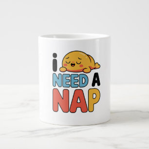 Grande Tasse Drôle Besoin D'une Sieste Mignon Dessin Animé Endo