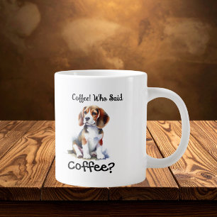 Grande Tasse Drôle BROWN "café" Beagle Personnaliser